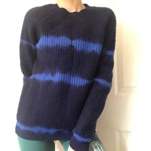 Designer tie dye dip dye merino sweater